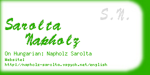 sarolta napholz business card